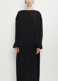 Lory Twill Boat Neck Boxy Top