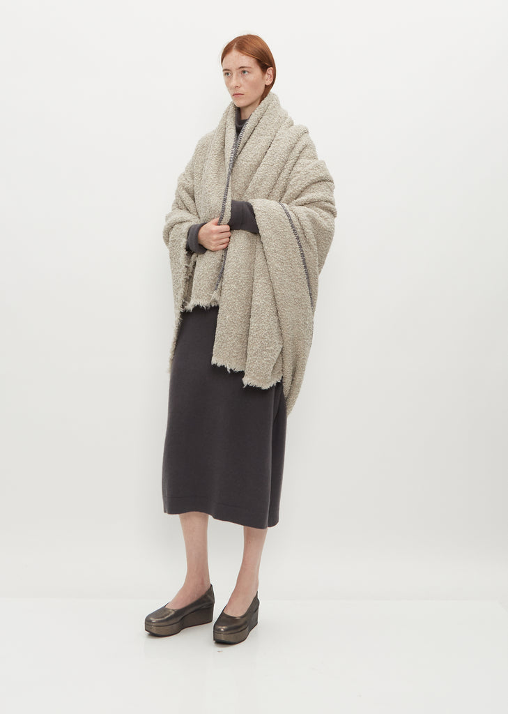 Kurlisuri Alpaca Wool Throw — Light Grey