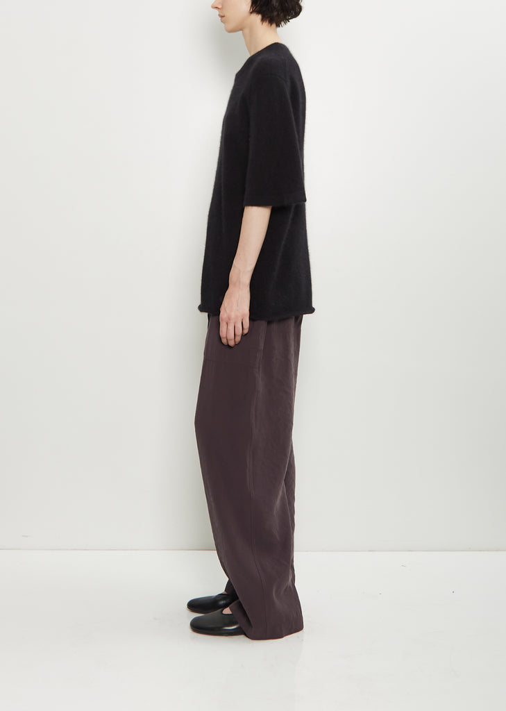 Raven Mercerized Wool Sweater — Black