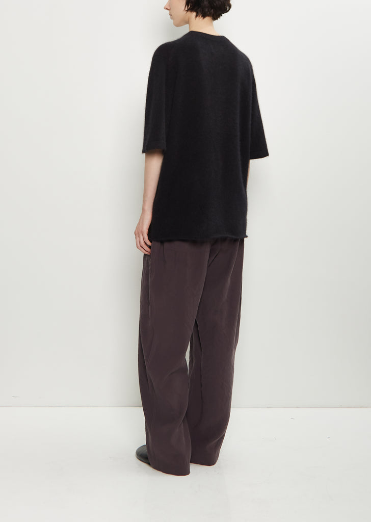Raven Mercerized Wool Sweater — Black