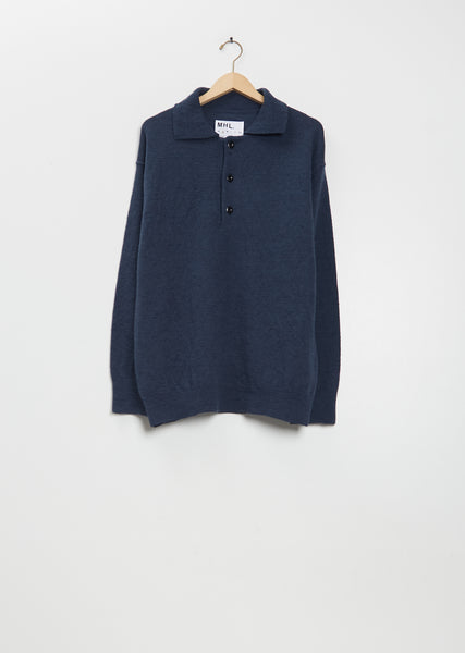 【特価】High Gauge Knit Oversized L/S Polo High Gauge Knit Oversized L/S Polo – Graphpaper