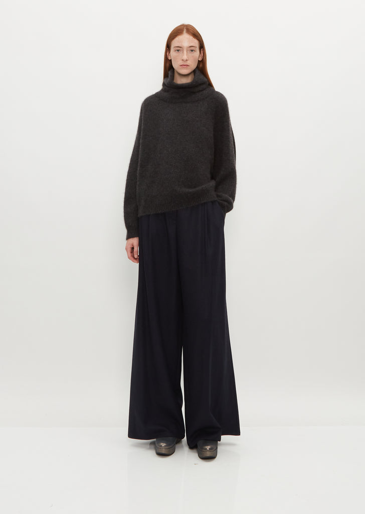 Easy T-Neck Sweater — Charcole