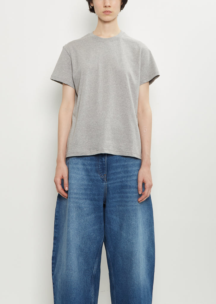 Marine Cotton Tee — Grey Marl