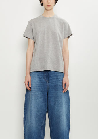 Marine Cotton Tee — Grey Marl