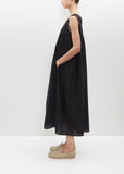 Sleeveless Pleated Embroidery Dress