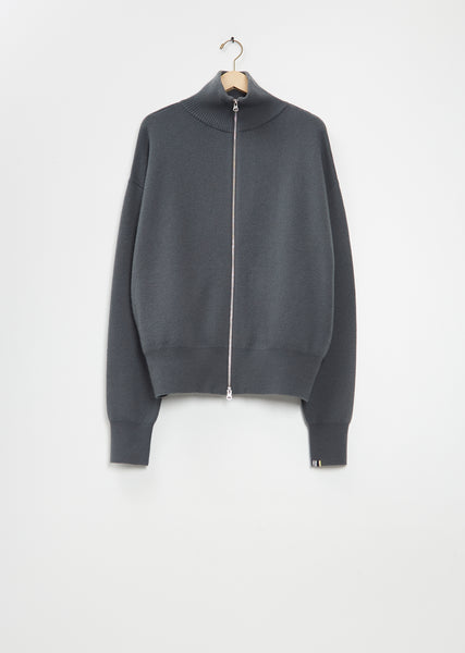 n°319 Xtra Out Cashmere Cardigan — Lake – La Garçonne