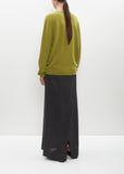 Cashmere Isaora Sweater — Mustard Green