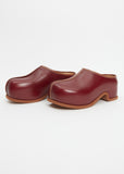 Leather Mule — Bordeaux