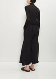 Paper Bag Pleats Wide Pants