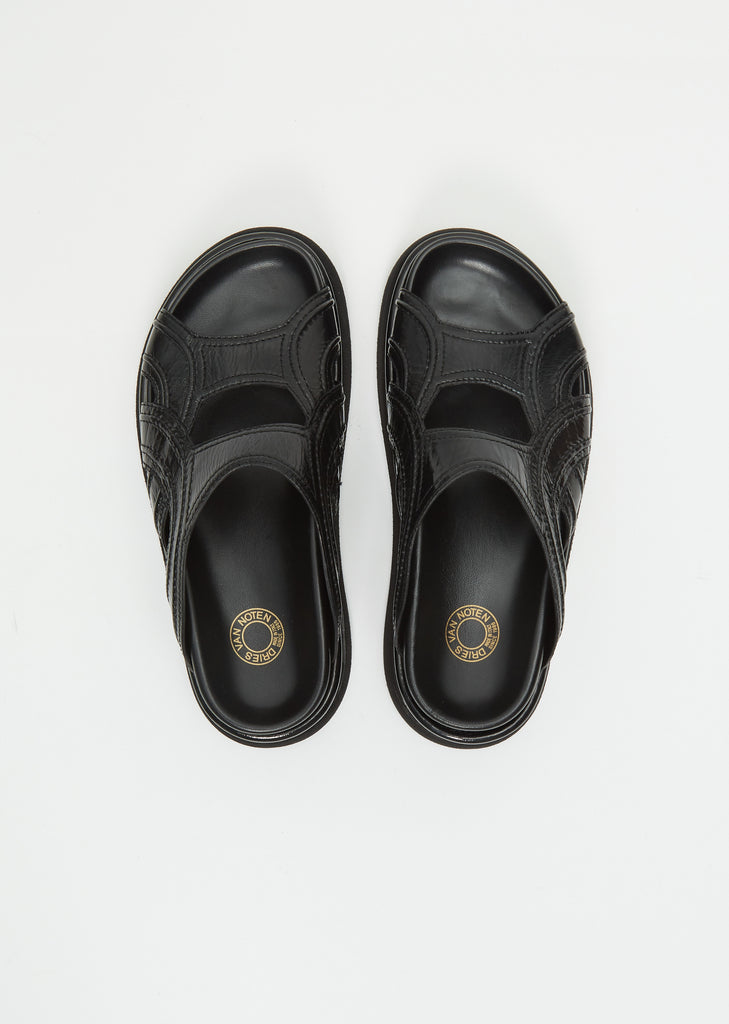 Leather Sandal — Black