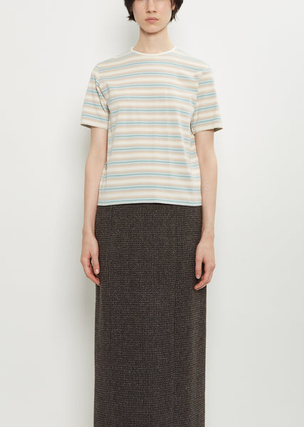 Gradient Stripe Cotton Tee – La Garçonne
