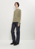 Gradient Stripe Cotton Long Sleeve Tee