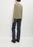 Gradient Stripe Cotton Long Sleeve Tee