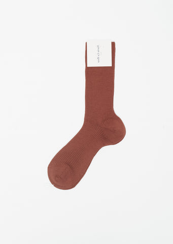 Wool Blend Socks — Terracota