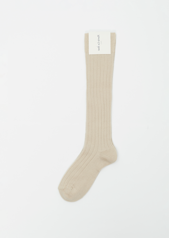 College Merino Socks — Natural