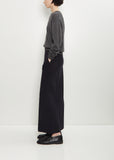 Tense Wool Double Cloth Slit Skirt