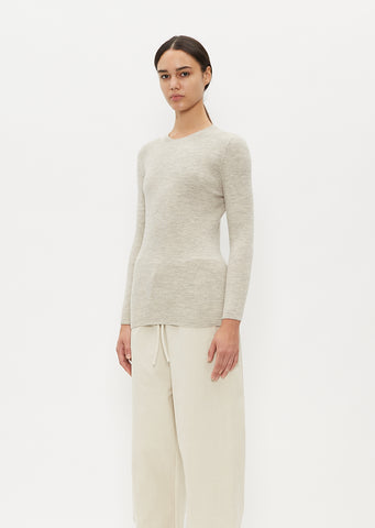 Rib 3/4 Crewneck Sweater