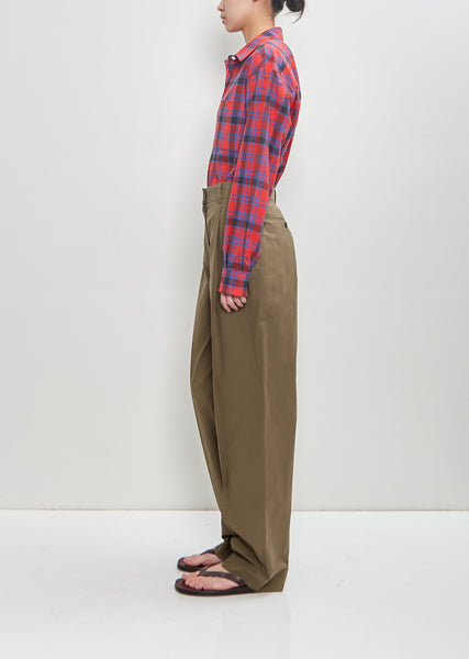 パンツ The Row LILAS COTTON AND LINEN PANTS Cotton Lilas Pant – La Garçonne