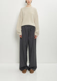 Cove Wool Wide Pants — Anthracite Melange