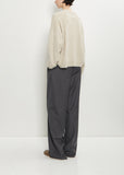 Cove Wool Wide Pants — Anthracite Melange