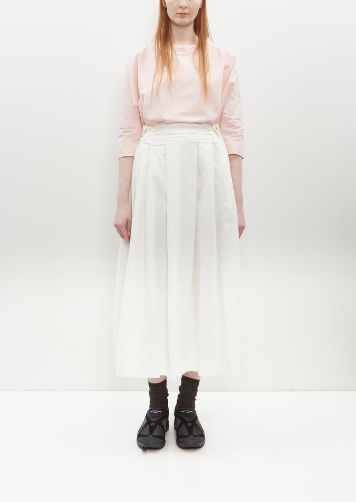 Bowling Cotton Skirt — Off White