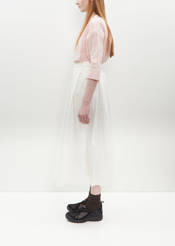 Bowling Cotton Skirt — Off White