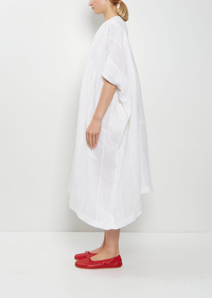 Yoruba Handwoven Linen Tunic Dress — Rice