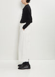 Velvet Cropped Wide Trousers — Milk