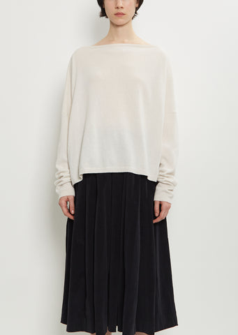 Cashmere Boatneck Sweater — Oatmeal