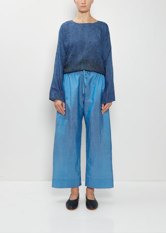 Wide Leg Silk Satin Pants