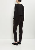 Velvet Slim Trousers — Chocolate