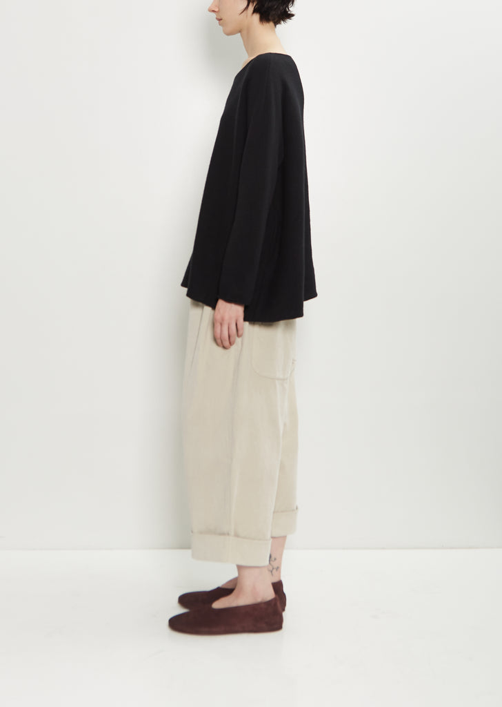 Cashmere Oversized Boatneck — Black