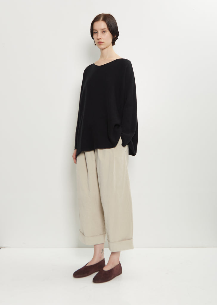 Cashmere Oversized Boatneck — Black