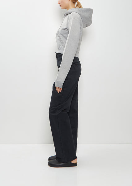 Dyed Pima Cotton Zip Sweatshirt — Top Gray – La Garçonne