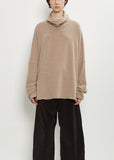 Stretch Jersey Turtleneck Sweater — Marron Glace