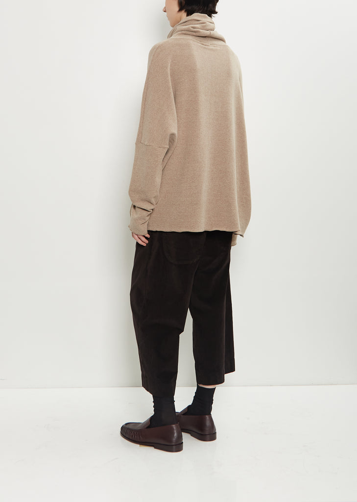 Stretch Jersey Turtleneck Sweater — Marron Glace