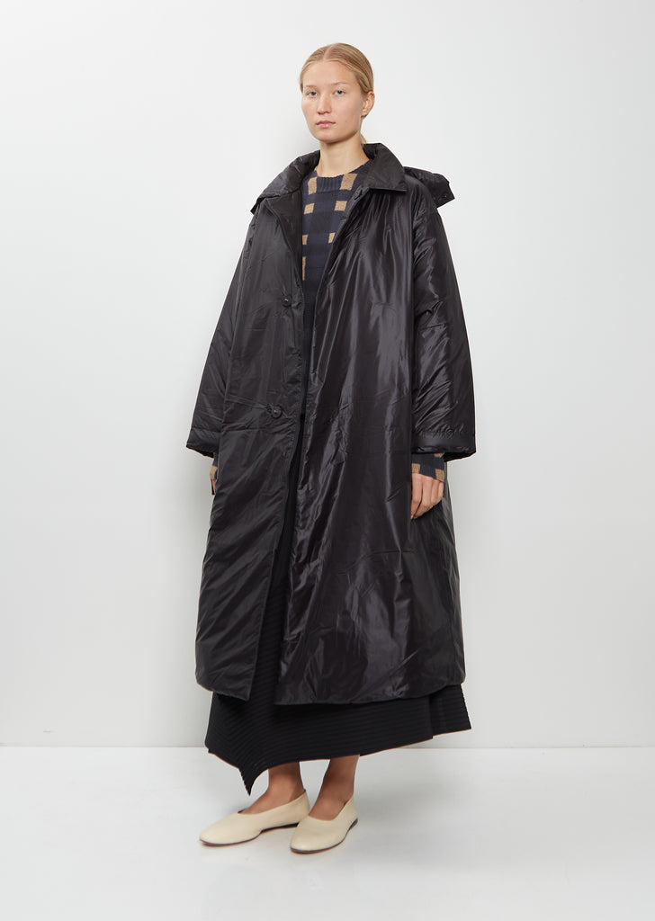 Technical Padded Coat — Black