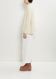 Handknit Wool Dolcevita Sweater — Milk
