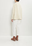 Handknit Wool Dolcevita Sweater — Milk