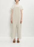 Velvet Salopette Jumpsuit — Oatmeal