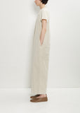 Velvet Salopette Jumpsuit — Oatmeal