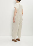 Velvet Salopette Jumpsuit — Oatmeal