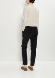 Velvet Slim Trousers — Black