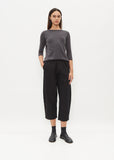 Cropped Balloon Trousers — Black