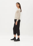 Round Neck Cashmere Silk Cardigan — Ecru