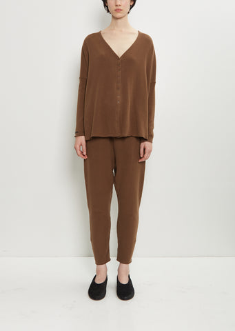 Stretch Jersey New Basic Pants — Chestnut