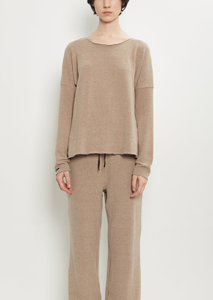 Stretch Jersey Sweater — Marron Glace