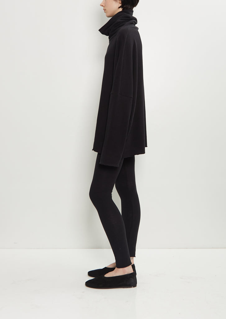 Stretch Jersey Leggings — Black