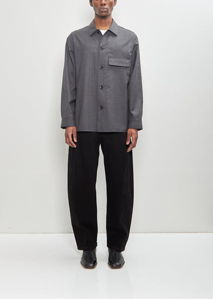 Tシャツ・カットソー LEMAIRE SS25 'Utility' overshirt (OV1014LF1388 BR482) Lemaire 'utility' overshirt available on julian-fashion.com