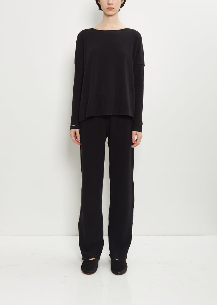 Stretch Jersey Basic Trousers — Black